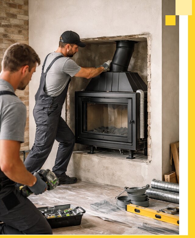 Установка каминных топок в Клине: монтаж, подключение