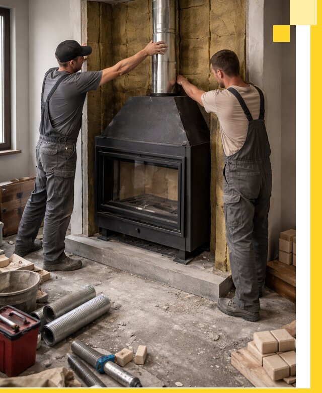 Изготовление и монтаж закрытых каминов в Клине под ключ
