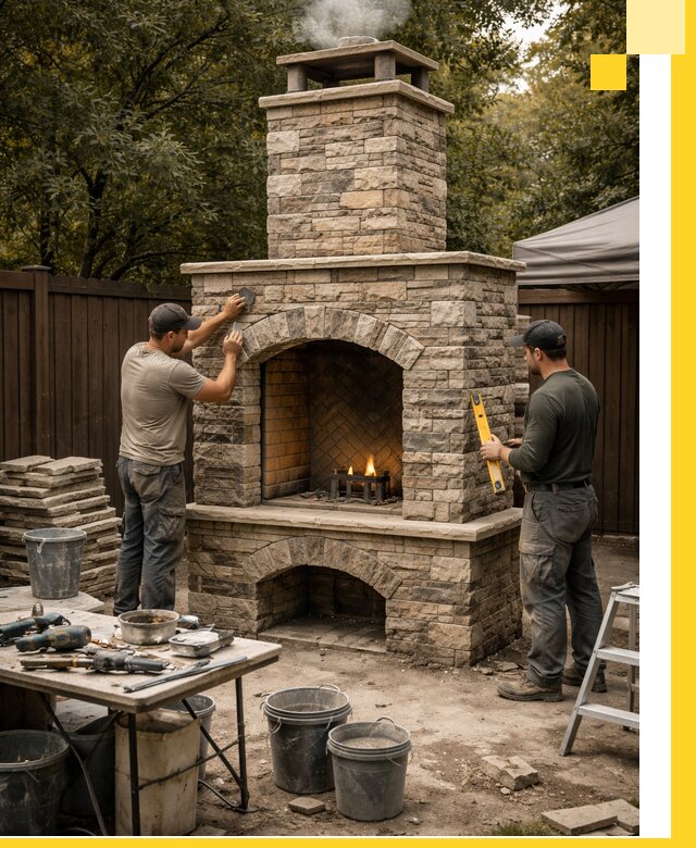 Проектирование и установка уличных каминов в Клине