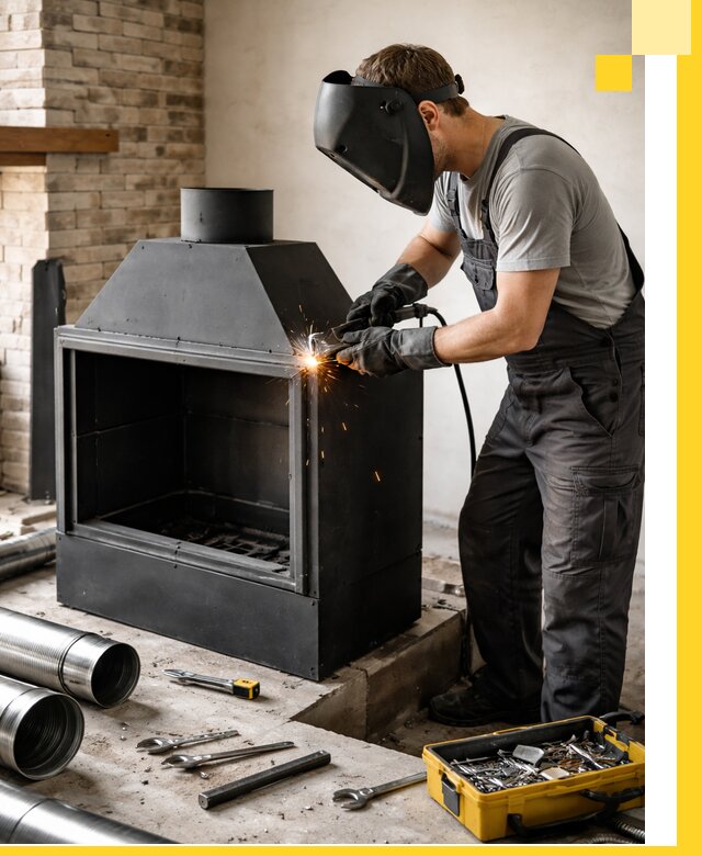 Продажа и установка металлических каминов в Клине под ключ