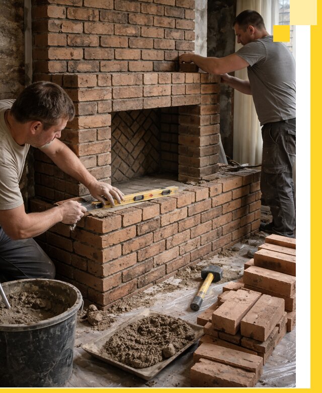 Изготовление и установка кирпичных каминов в Клине