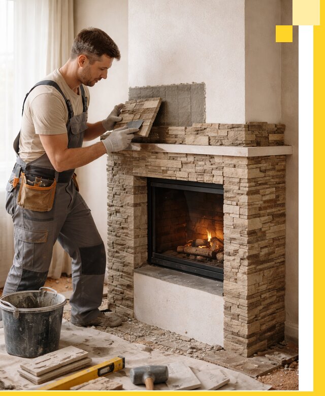 Изготовление и монтаж каминов для дома под ключ в Клине