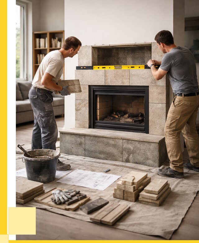 Монтаж каминов и установка в Клине от 46103 р. | ЭриданКли