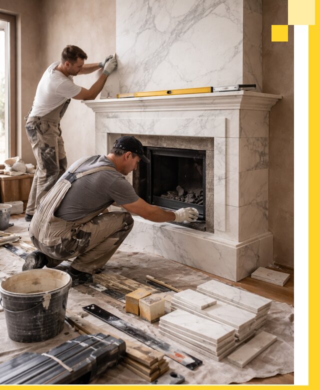 Отделка каминов в Клине качественные облицовочные работы