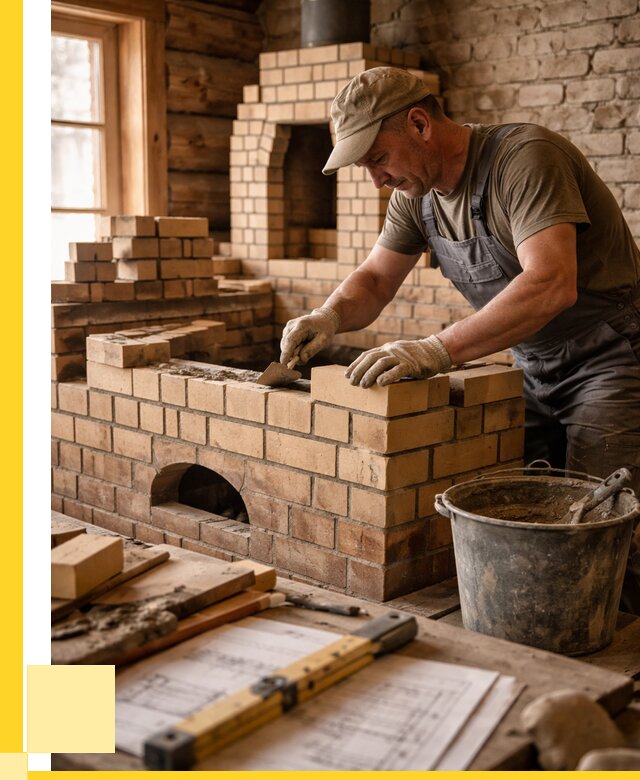 Кладка печей из кирпича в Клине цены от 30735 р. - ЭриданКли