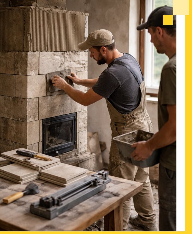 Профессиональная облицовка печей в Клине: керамика и камень