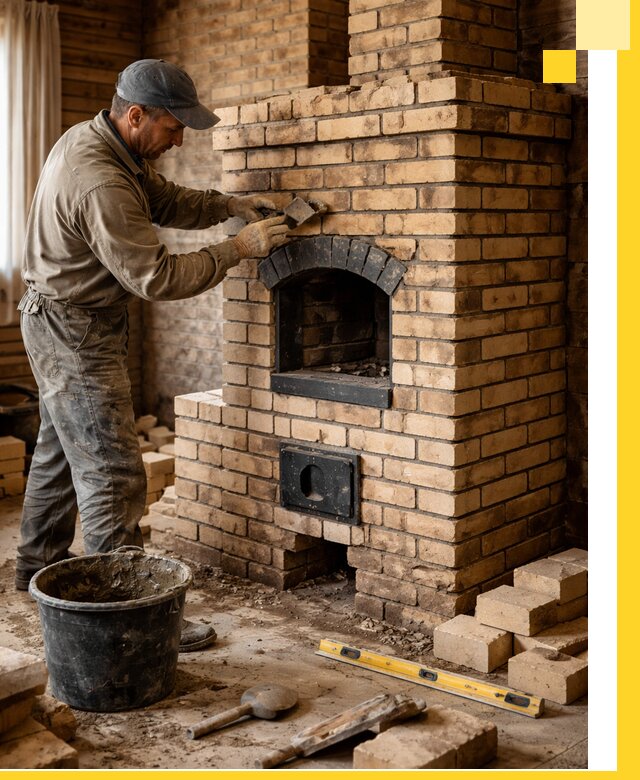 Кирпичные печи под ключ в Клине: проектирование и кладка