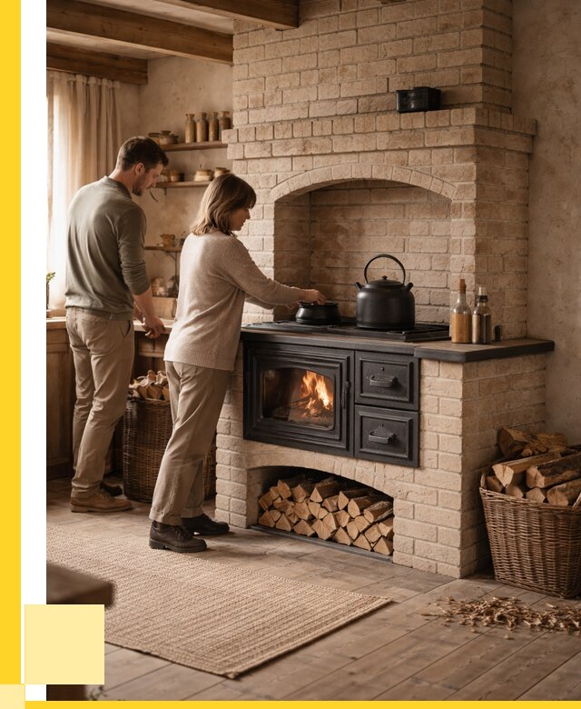 Печи с плитой в Клине от 46103 р. | ЭриданКли — кирпичная печь