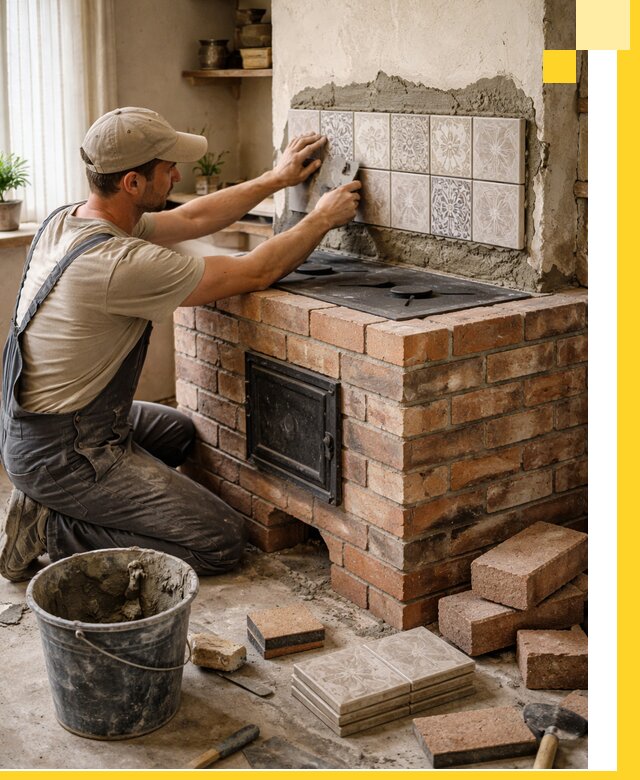 Печи с плитой на заказ монтаж гарантия и сервис в Клине