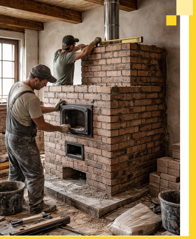 Печи для загородного дома под ключ в Клине — монтаж и сервис