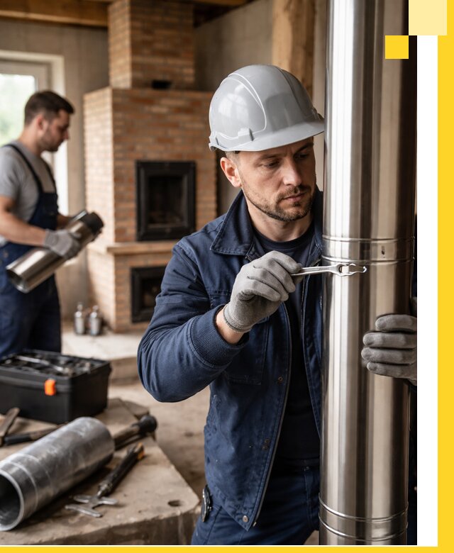 Профессиональный монтаж дымоходов для печей в Клине