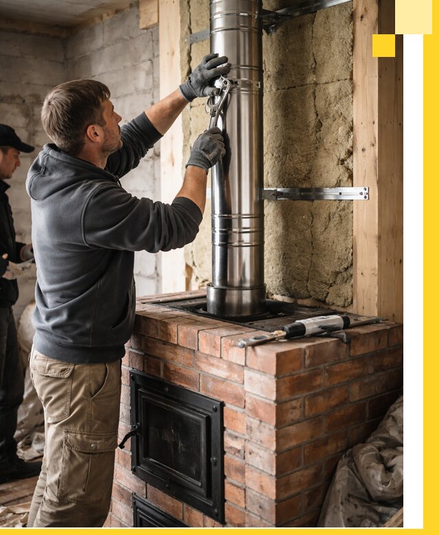 Изготовление и монтаж печей и дымоходов под ключ в Клине