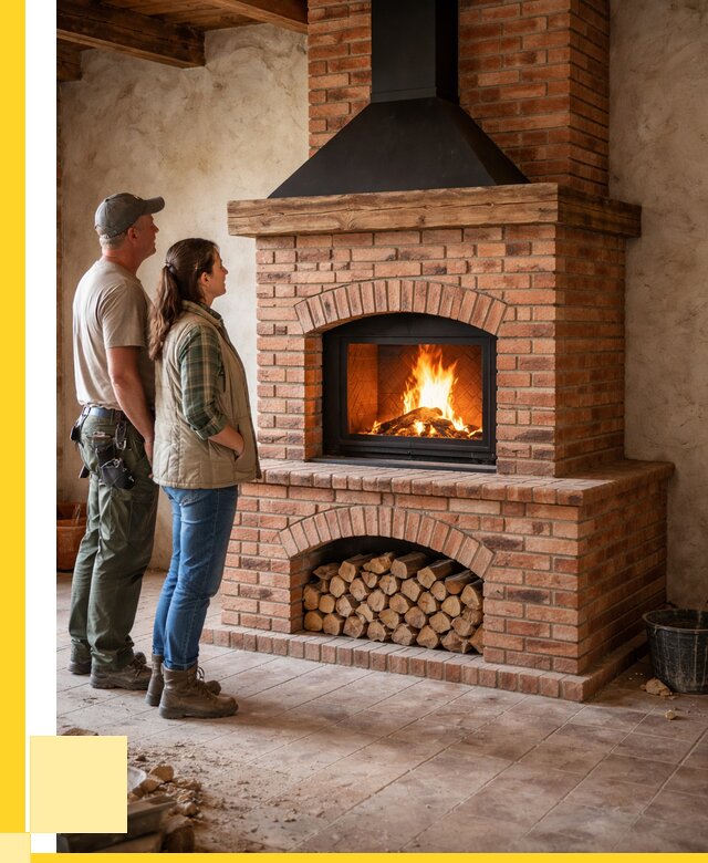 Печи камины из кирпича в Клине от 122940 р. | ЭриданКли