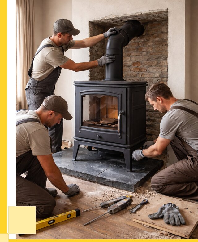 Монтаж печи камина в частном доме в Клине от 25613 р. | ЭриданКли