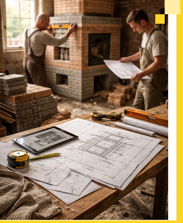 Проекты печей и каминов с индивидуальным дизайном в Клине