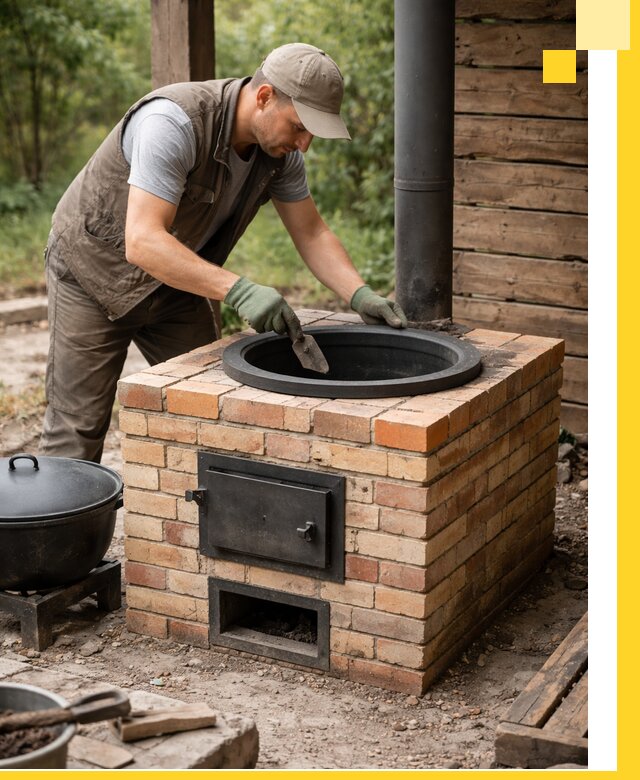 Изготовление и установка печей для казана в Клине под ключ