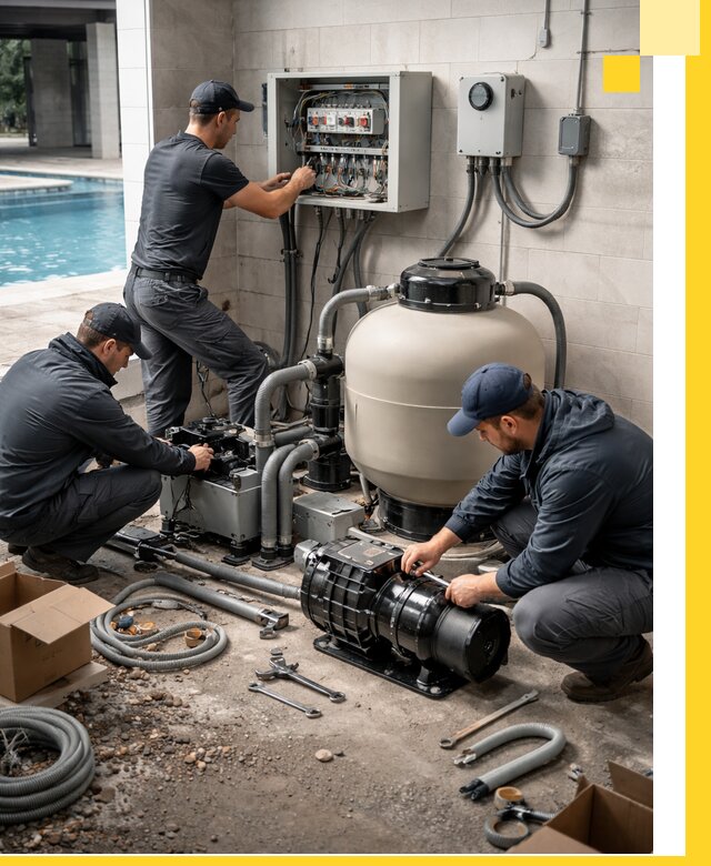 Профессиональный монтаж оборудования для бассейнов в Клине