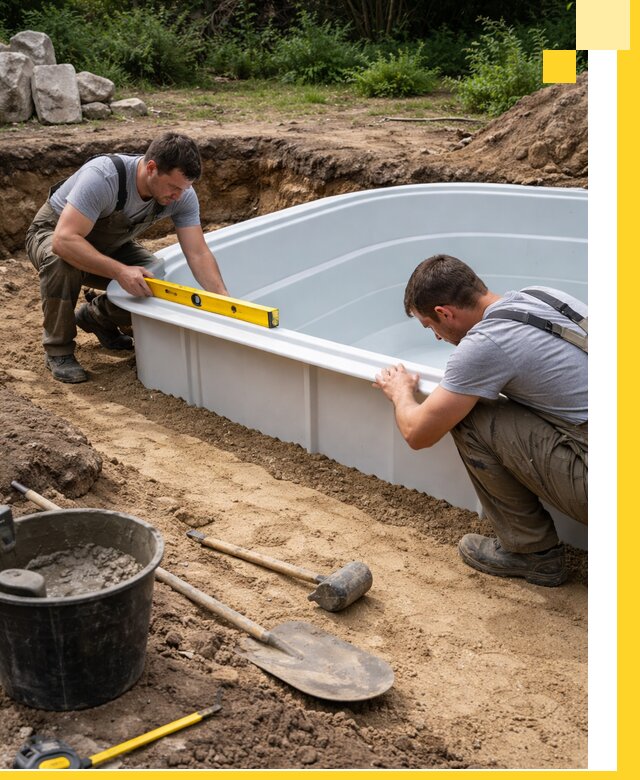 Производство и установка пластиковых бассейнов в Клине под ключ