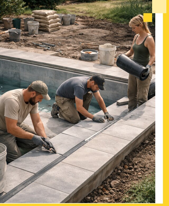 Строительство и монтаж уличных бассейнов под ключ в Клине