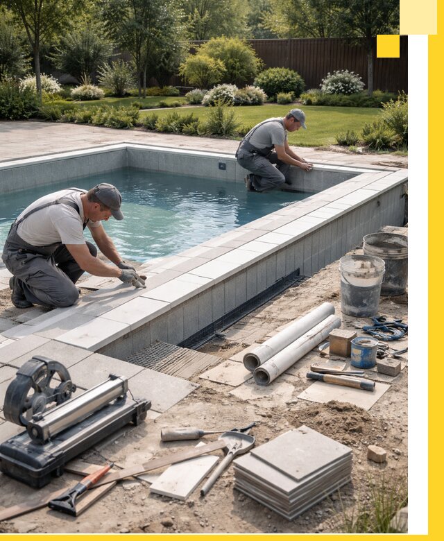 Строительство открытых бассейнов под ключ в Клине профессионально