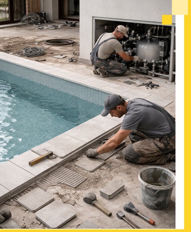 Строительство и монтаж бассейнов в коттедже в Клине