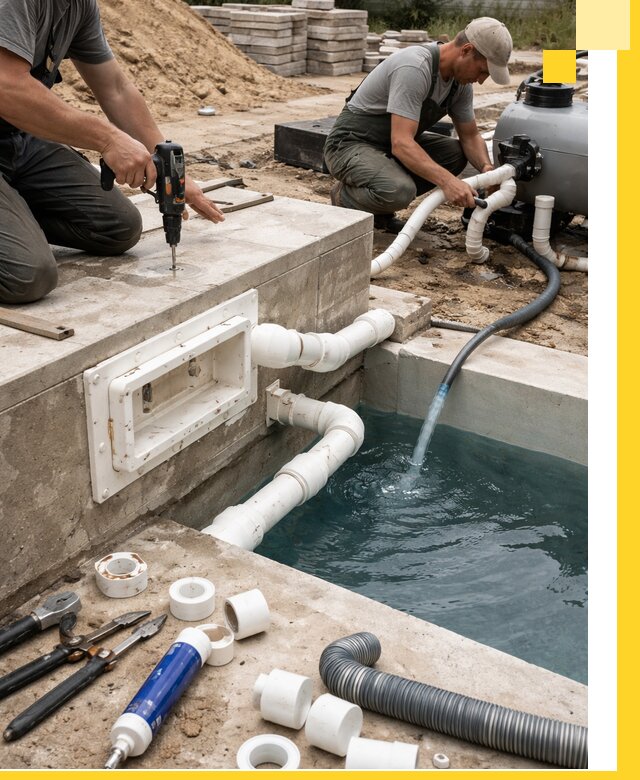 Строительство скиммерных бассейнов под ключ в Клине