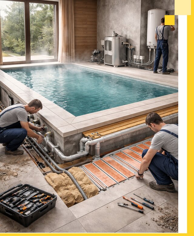 Проектирование и строительство тёплых бассейнов в Клине