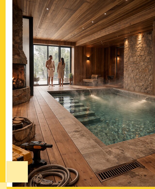 Проекты бань с бассейном под ключ в Клине от 76838 р., ЭриданКли