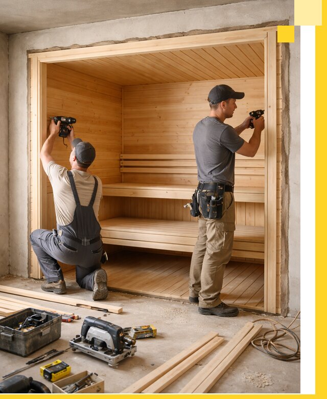 Монтаж саун под ключ в Клине — проектирование и установка