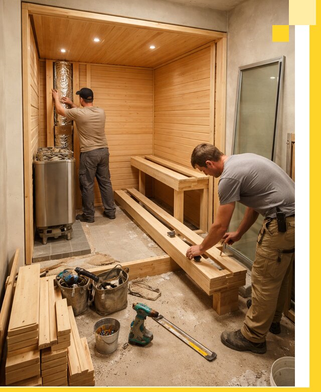 Проектирование и установка домашних саун под ключ в Клине