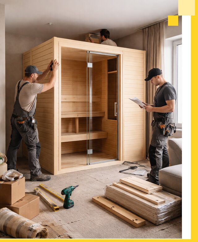 Установка и благоустройство саун в квартире в Клине