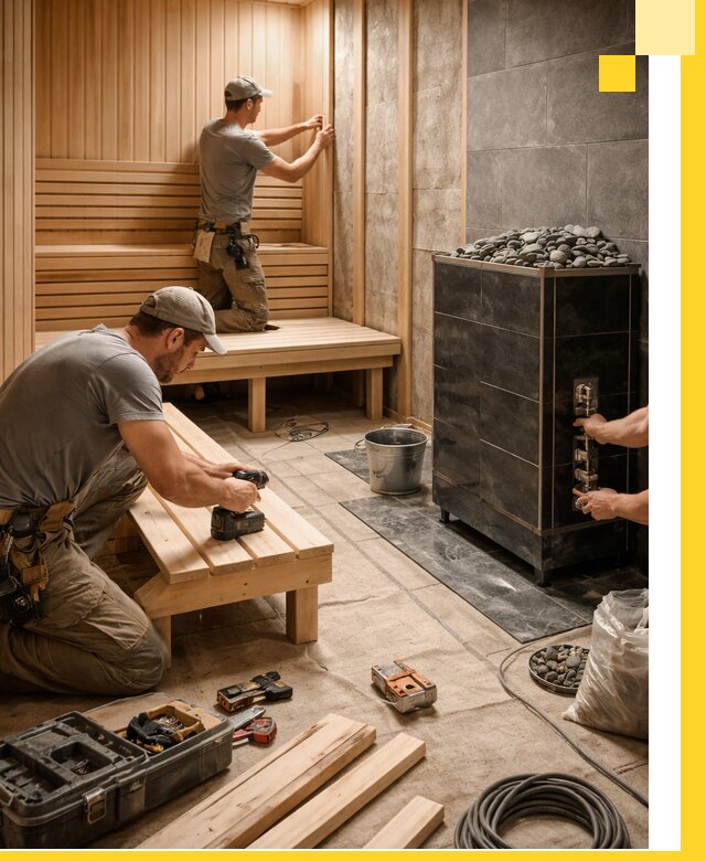 Дизайн и строительство интерьерных саун под ключ в Клине