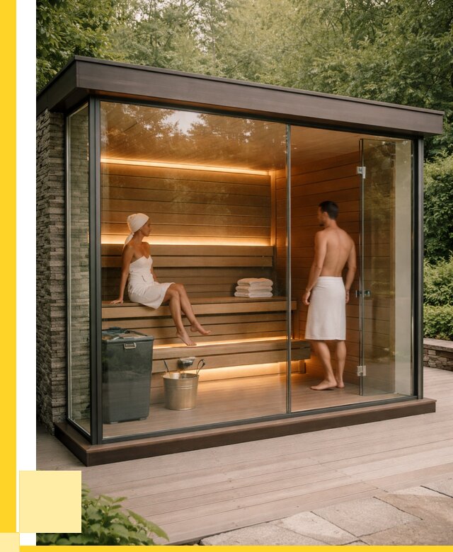 Сауна стеклянная и двери для сауны в Клине от 256125 р. | ЭриданКли