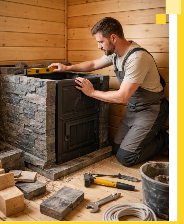 Производство и установка печей для саун под ключ в Клине