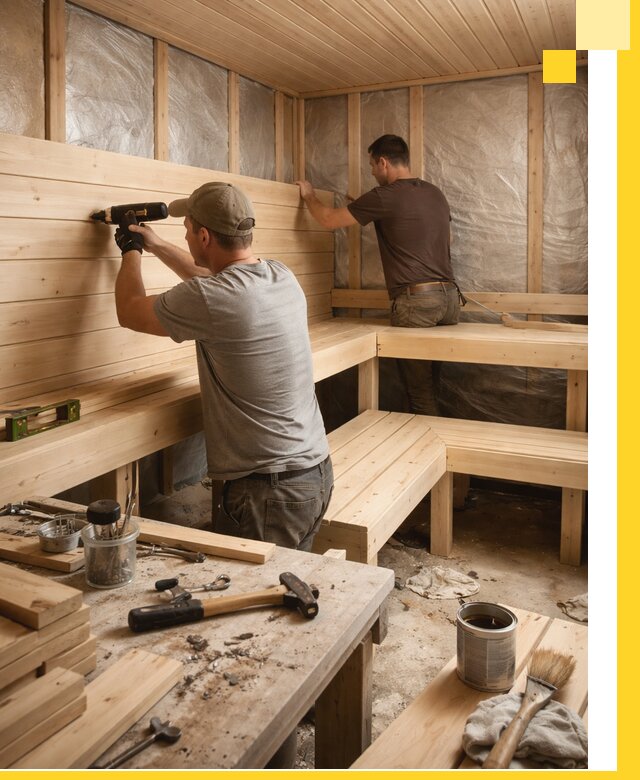 Профессиональная отделка бань и саун под ключ в Клине