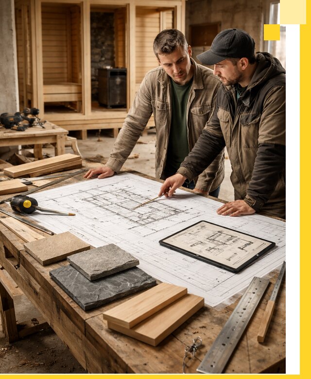 Проекты бань под ключ и планы строительства в Клине