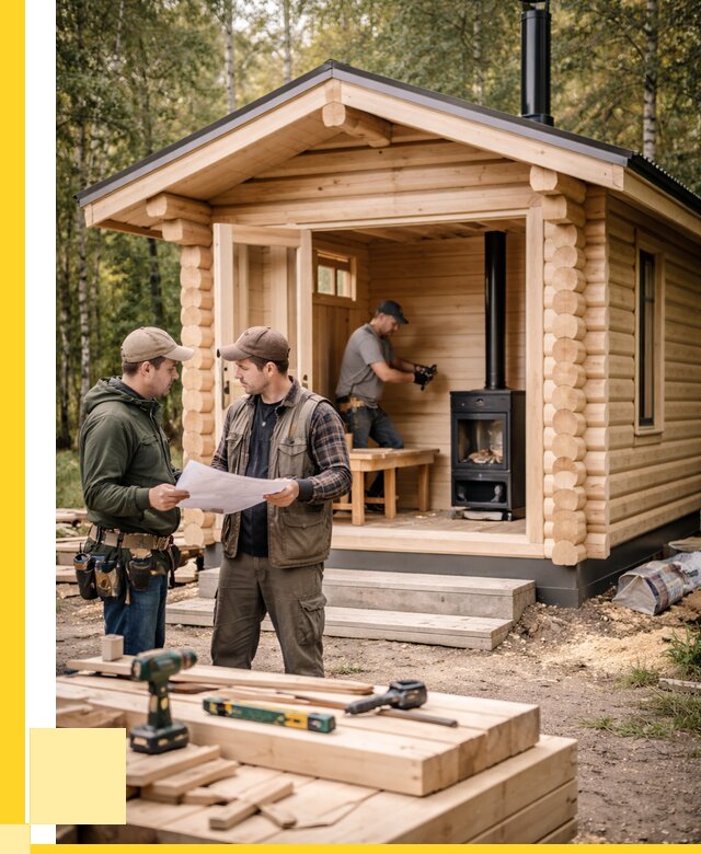 Монтаж бань под ключ в Клине — от 204900 р. | ЭриданКли