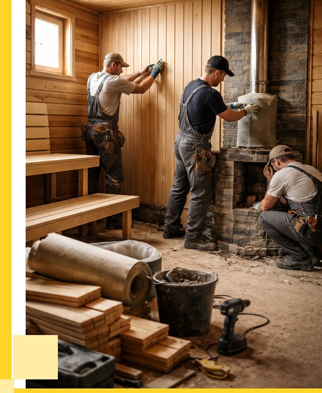 Ремонт бань под ключ в Клине от 46103 р. | ЭриданКли