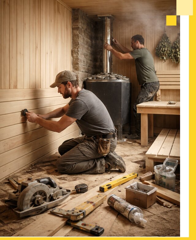 Полное строительство и оснащение парных под ключ в Клине