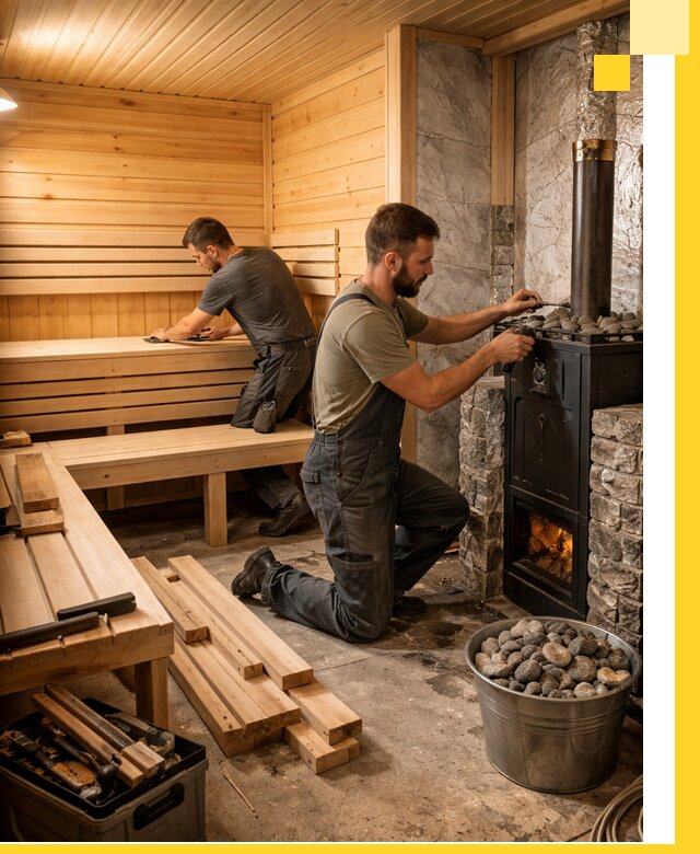 Дизайн и строительство интерьеров бань под ключ в Клине