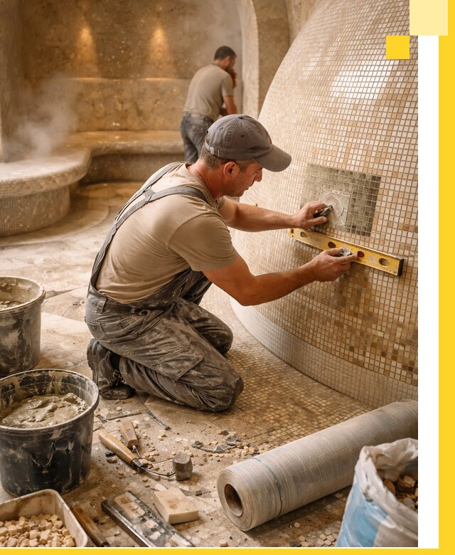 Хамам под ключ в Клине: проектирование, строительство, отделка