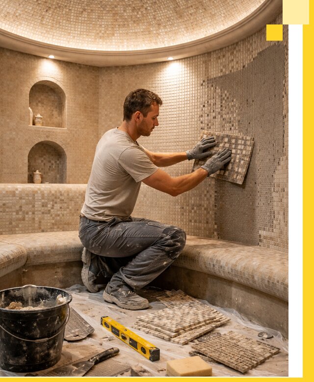 Устройство и монтаж домашнего хамама под ключ в Клине