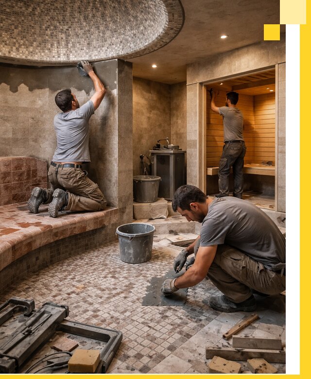 Проект и строительство хамама бани и сауны под ключ в Клине