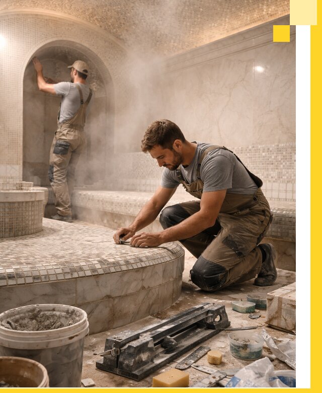 Профессиональный дизайн хамама и SPA под ключ в Клине