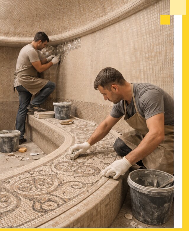 Плитка для хамама в Клине, укладка, подбор и поставка