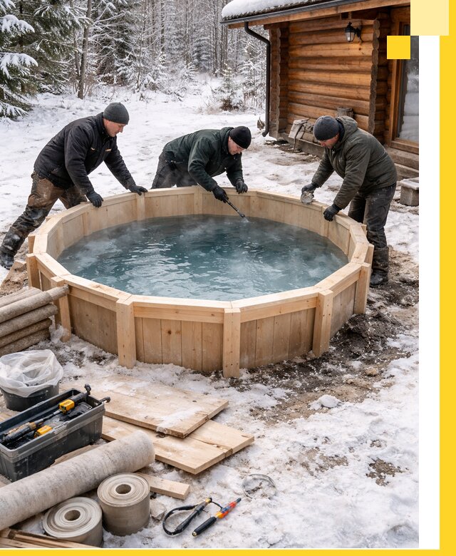 Изготовление и установка ледяных купелей под ключ в Клине